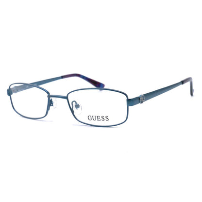 Guess Eyeglasses Womens GU2524 091 Metallic Blue 49 18 135 Frames Oval - MegafashionMonturas