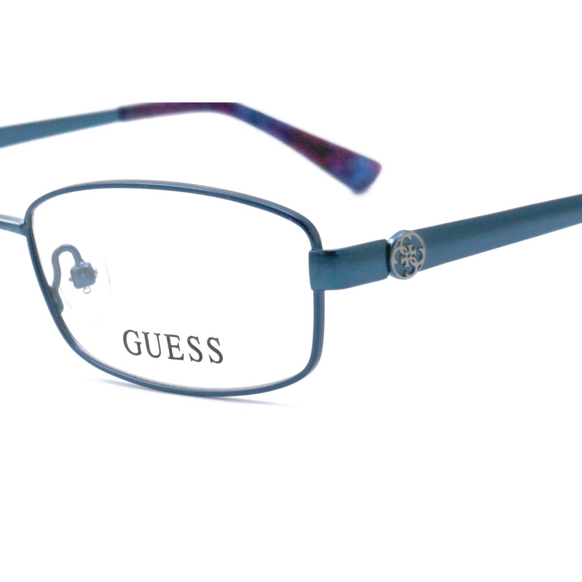 Guess Eyeglasses Womens GU2524 091 Metallic Blue 49 18 135 Frames Oval - MegafashionMonturas