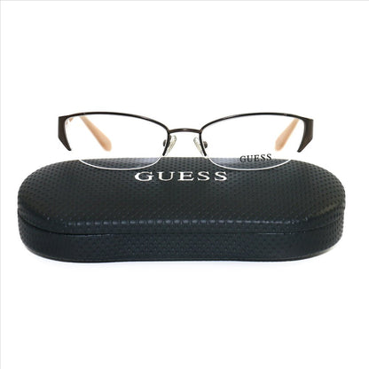 Guess Womens GU2327 BRN Brown 52 17 135 Semi Rimless Cat Eye - MegafashionMonturas