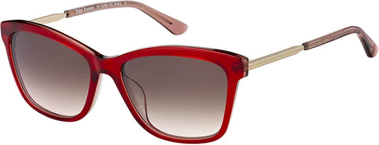 Juicy Couture Womens Sunglasses JU604S 0LHF Burgundy 56 17 140 Rectangle Gradient - MegafashionSunglasses