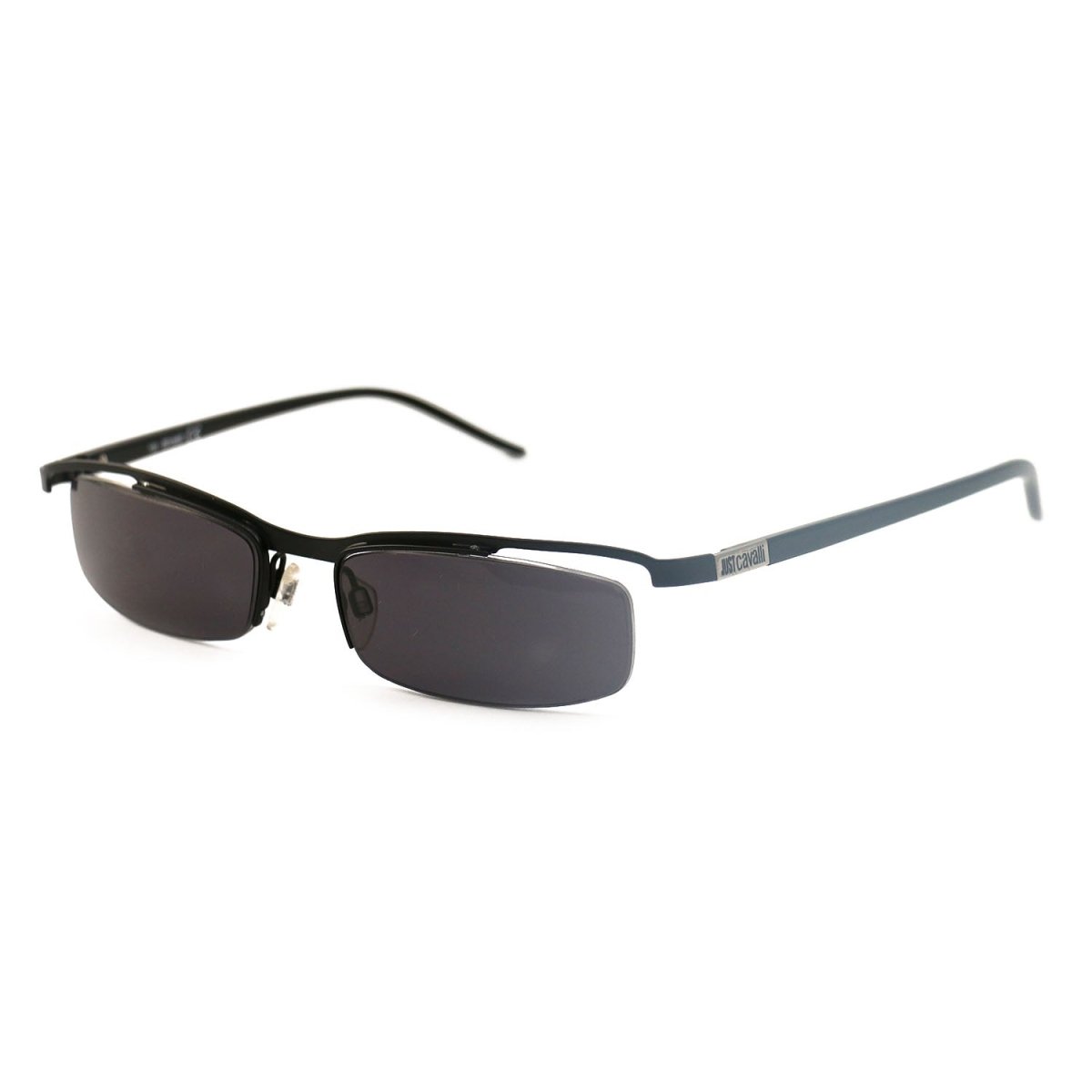 Just Cavalli Men's Sunglasses JC0054 0BR Black 54 17 135 Semi - Rimless Oval - MegafashionSunglasses