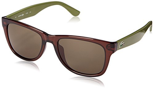 Lacoste L734S Rectangular Sunglasses, Brown/Green, 52 mm - megafashion11Sunglasses