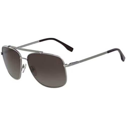 Lacoste Men Sunglasses L188S 035 Light Gunmetal/Brown Gradient Aviator 100%UV - MegafashionSunglasses