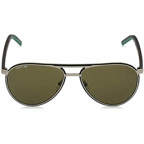 Lacoste Men Sunglasses L193S 035 Shiny Grey Metal Aviator 100%UV 58-16-145 - megafashion11Sunglasses