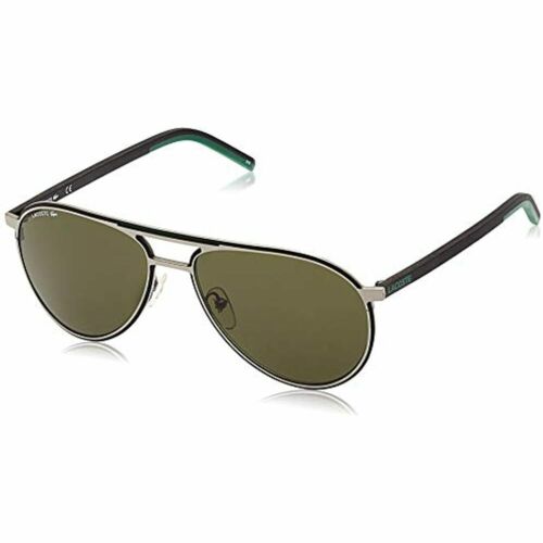 Lacoste Men Sunglasses L193S 035 Shiny Grey Metal Aviator 100%UV 58 - 16 - 145 - MegafashionSunglasses