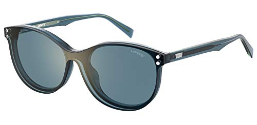 Levi's Women's LV 5012/CS Oval Sunglasses, Green/Yellow, 53mm, 17mm - MegafashionSunglasses