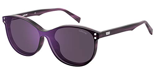 Levi's Women's LV 5012/CS Oval Sunglasses, Purple/Pink, 53mm, 17mm - MegafashionSunglasses