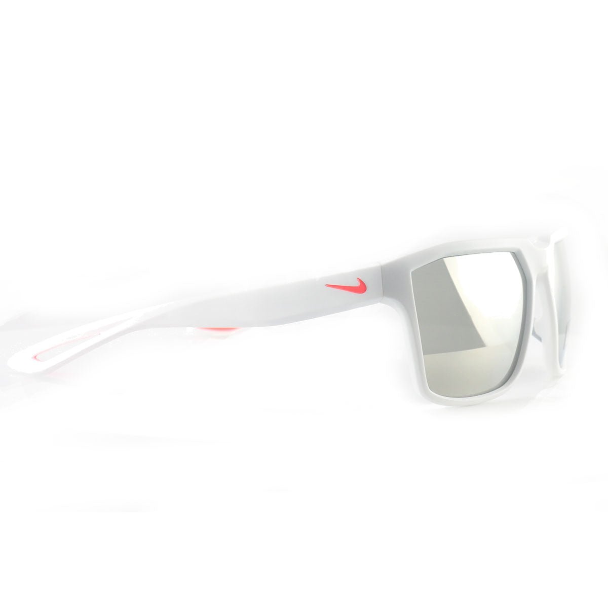 Nike Bandit Men's Sunglasses EV0949 106 Matte White/Bright Crimson 59 17 145 - MegafashionSunglasses