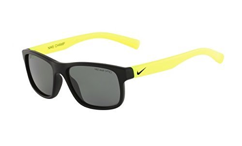 Nike Kids' Champ Square Sunglasses, Matte Black/Volt, 48 mm - megafashion11Sunglasses