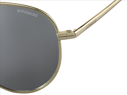 Polaroid For Men Or Womens Sunglasses PLD8015N J5G Gold Grey Silver Pilot Mirror/Polarized - MegafashionSunglasses