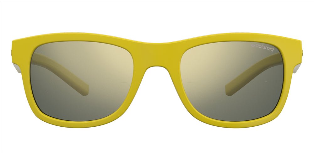 Polaroid Sunglasses For Kids Yellow Grey Gold Square Mirrored/Polarized - MegafashionSunglasses