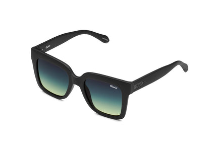 QUAY Sunglasses ICY MATTE BLACK/SMOKE GREEN - MegafashionSunglasses