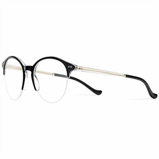 Safilo Eyeglasses Tratto 06 07C5 Black Crystal Round Made in Italy - MegafashionMonturas