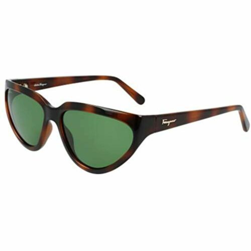 Salvatore Ferragamo women Sunglasses SF1017S 214 Tortoise/Green Oval Cat eye 60 - MegafashionSunglasses