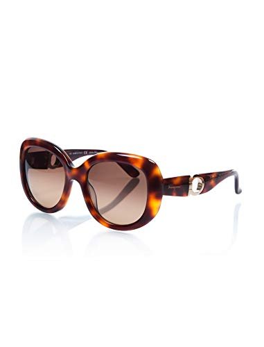 Salvatore Ferragamo Women's Gancino Sunglasses, Tortoise, One Size - megafashion11Sunglasses