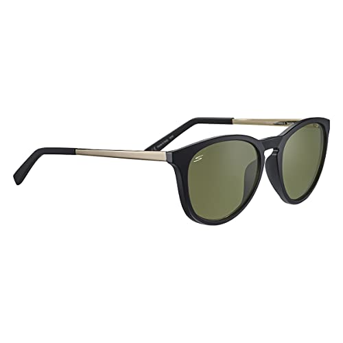 Serengeti Brawley Square Sunglasses, Matte Black, Medium - MegafashionSunglasses