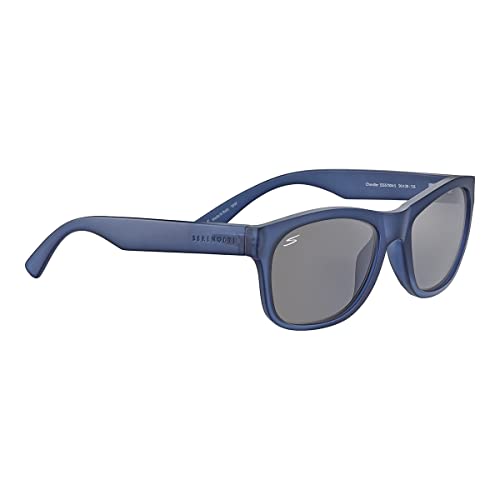 Serengeti Chandler Polarized Square Sunglasses, Matte Crystal Blue, Medium - MegafashionSunglasses