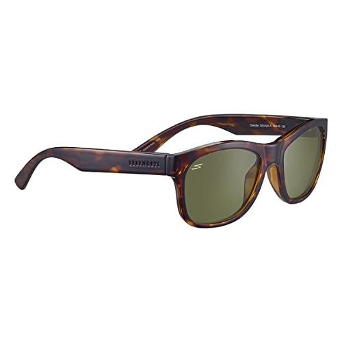 Serengeti Chandler Polarized Square Sunglasses, Shiny Tortoise, Medium - MegafashionSunglasses