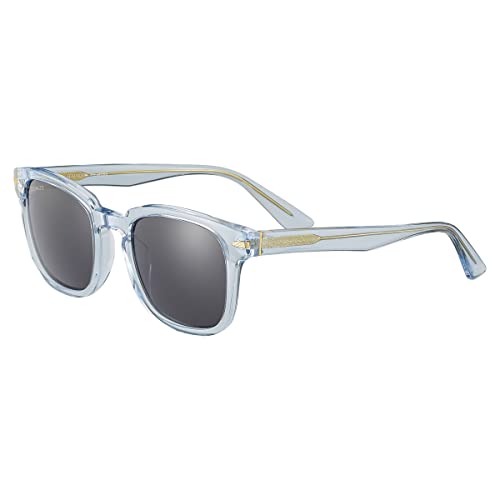 Serengeti Ethan Square Sunglasses, Shiny Crystal Blue, Medium - MegafashionSunglasses