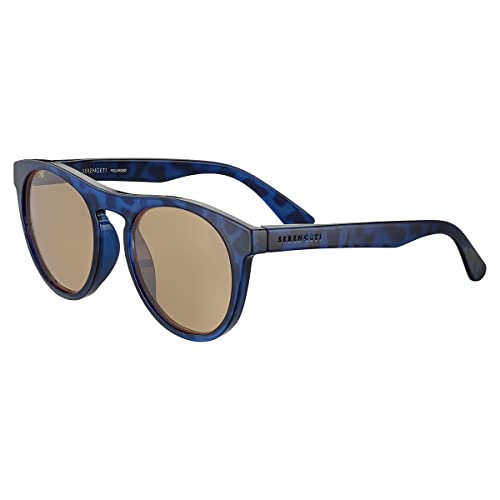 Serengeti Kingman Sunglasses Shiny Tortoise Dark Blue - Saturn Polarized Drivers - MegafashionSunglasses