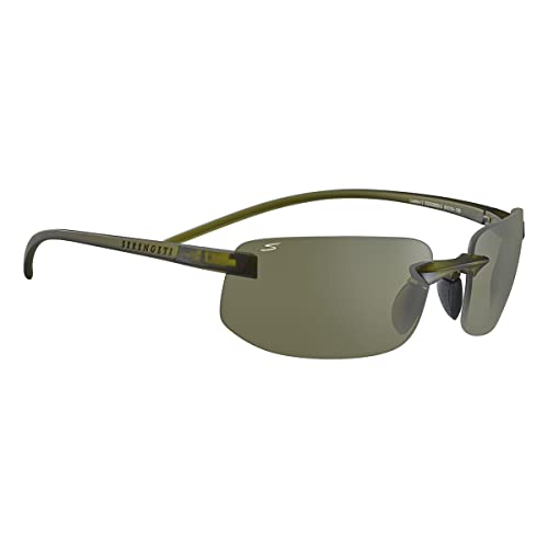 Serengeti Lupton Small Oval Sunglasses, Matte Khaki - MegafashionSunglasses