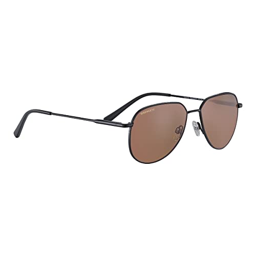 Serengeti Men's Haywood Polarized Square Sunglasses, Matte Black, Medium - megafashion11Sunglasses