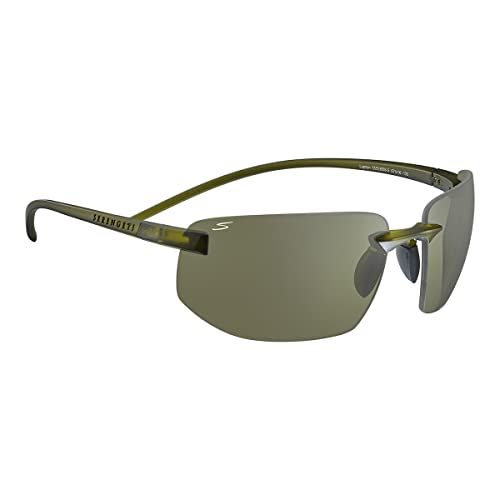 Serengeti Men's Lupton Oval Sunglasses, Matte Khaki, Medium - MegafashionSunglasses