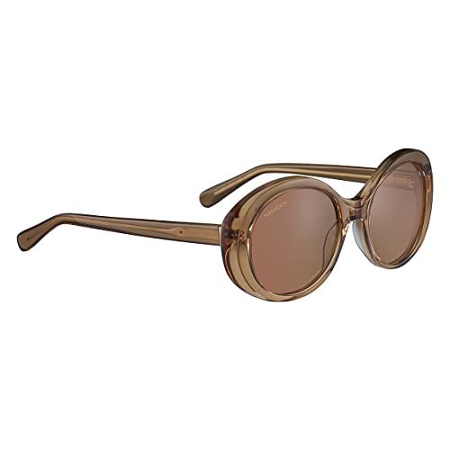 Serengeti Women's Bacall Polarized Square Sunglasses, Shiny Crystal Sand Beige, Small - megafashion11Sunglasses
