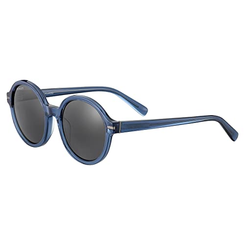 Serengeti Women's Joan Square Sunglasses, Shiny Crystal Fed Blue, Medium - MegafashionSunglasses