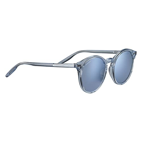 Serengeti Women's Leonora Polarized Square Sunglasses, Shiny Crystal Blue - MegafashionSunglasses