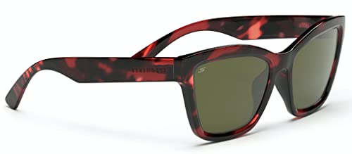 Serengeti Women's Rolla Polarized Butterfly Sunglasses, Shiny Red Tortoise, Medium - megafashion11Sunglasses