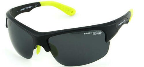 Skechers Polarized Sunglasses for Men SE5143S 01D Black Wrap/Black Semi-Rimless - megafashion11Sunglasses