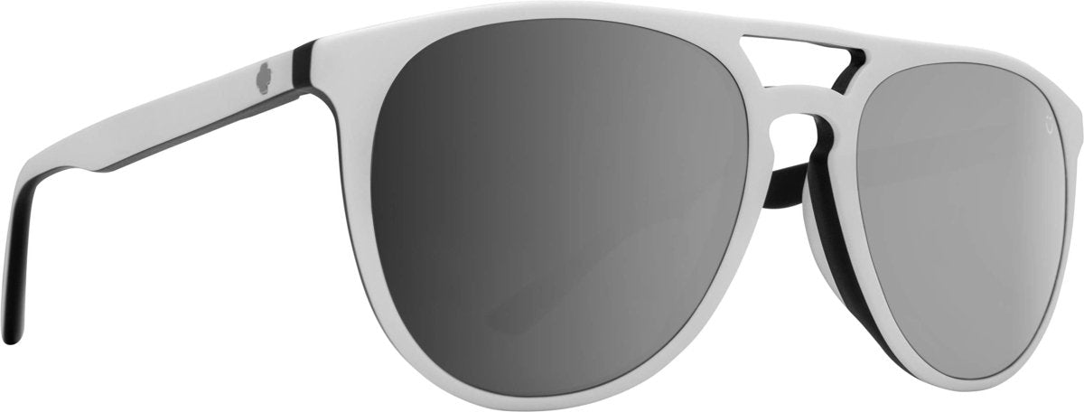 Spy Matte White/Black/Happy Gray Green/Silver Spectra Mirror One Size - MegafashionSunglasses