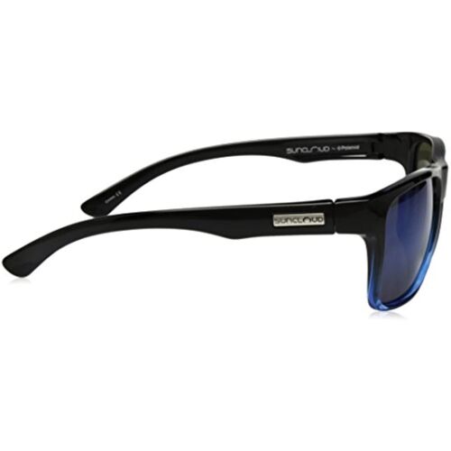 Suncloud Men Sunglasses Rambler Black Blue/Blue Polarized Mirrored - MegafashionSunglasses