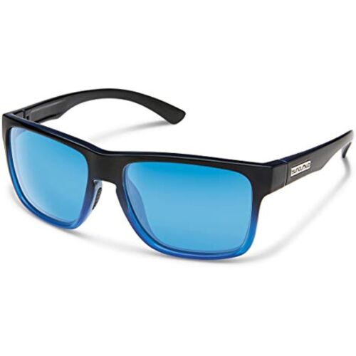 Suncloud Men Sunglasses Rambler Black Blue/Blue Polarized Mirrored - MegafashionSunglasses