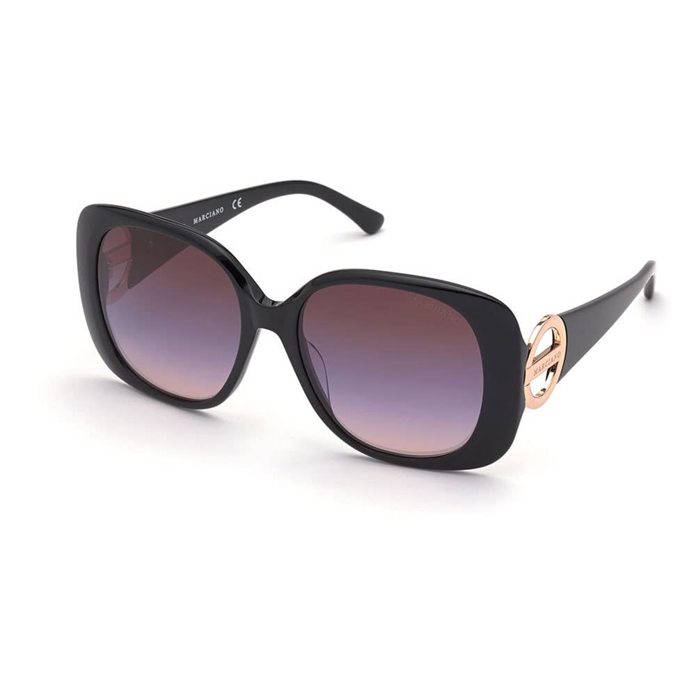 Sunglasses Guess By Marciano GM 0815 01Z Shiny Black/Gradient Or Mirror Violet - MegafashionSunglasses