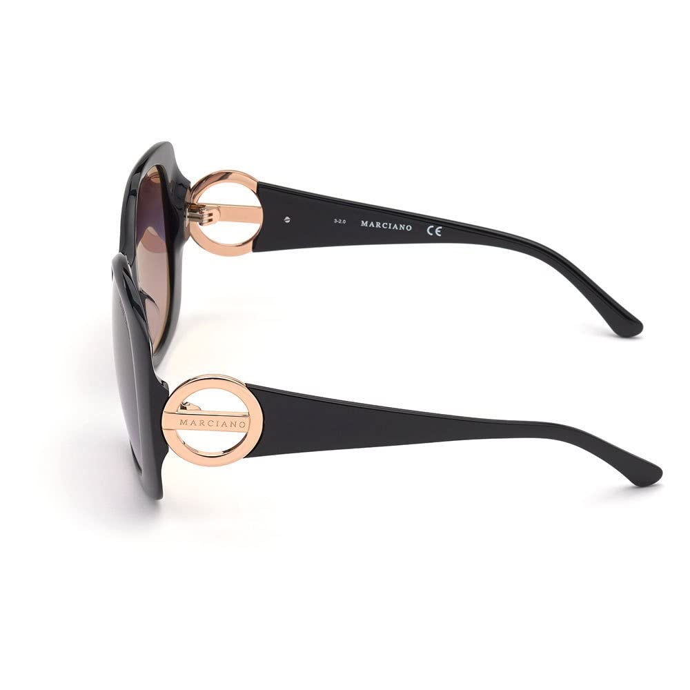 Sunglasses Guess By Marciano GM 0815 01Z Shiny Black/Gradient Or Mirror Violet - MegafashionSunglasses