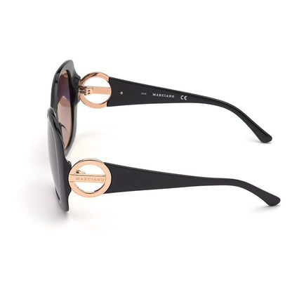 Sunglasses Guess By Marciano GM 0815 01Z Shiny Black/Gradient Or Mirror Violet - MegafashionSunglasses