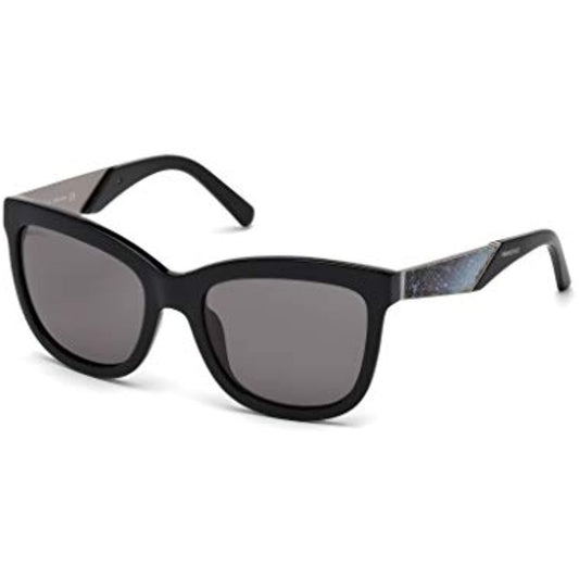 Swarovski Women Sunglasses SK0125 Black/Mirrored Square Cat Eye 100%UV 54 - 19 - MegafashionSunglasses