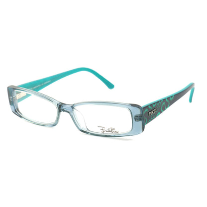 Emilio Pucci Womens Eyeglasses EP2655 Clear Blue Turquoise 51 14 135 Rectangle