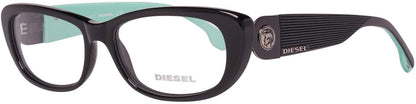 Diesel Womens Eyeglasses DL5029/V 001 Black/Aqua 52 15 140 Frames Oval