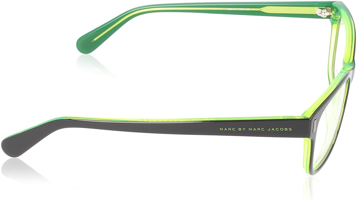 Marc by Marc Jacobs Men or Womens Eyeglasses 611 7ZJ Black/Green 53 15 145 Recta