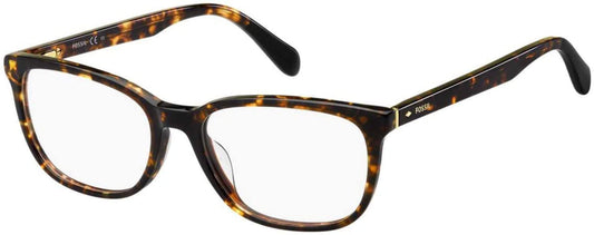 Men Frame Eyeglasses Fossil 7052 0086 Rectangle Dark Havana 53 17 140