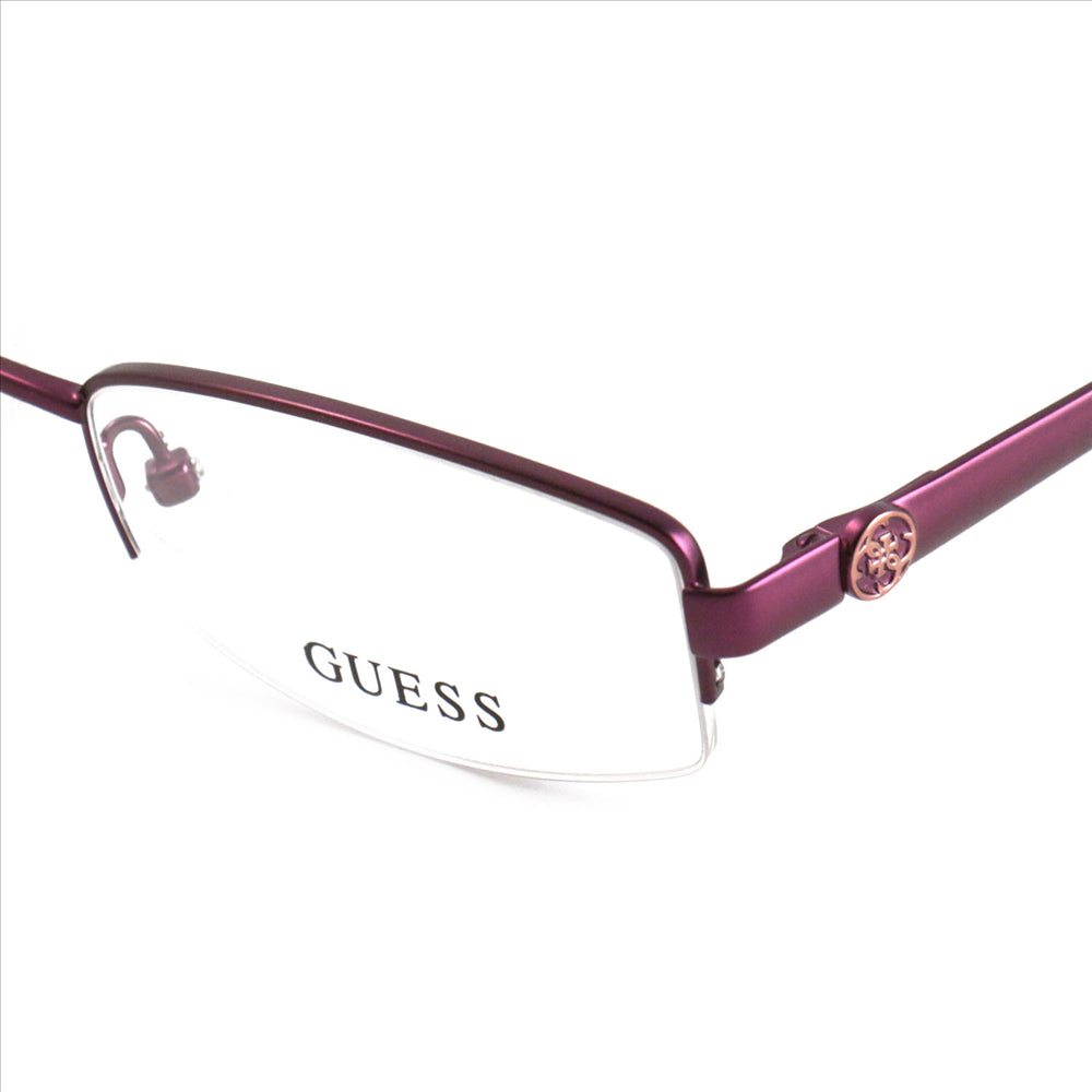 Guess Eyeglasses Womens GU 2525 082 Purple 50 17 135 Semi Rimless Oval