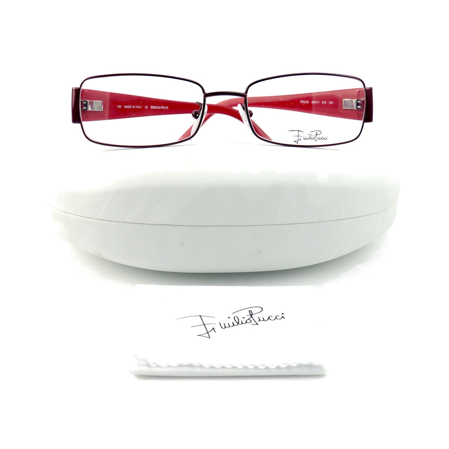 Emilio Pucci Womens Eyeglasses EP2135 612 Red 53 17 130 Frames Rectangle