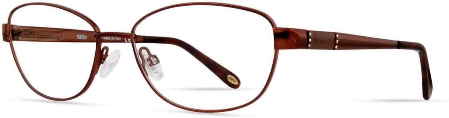 Frames for Womens's Eyeglasses Emozioni made in Italy Oval Brown 53 16 135