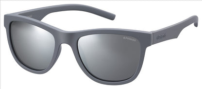 Polaroid Sunglasses Men/Womens Sunglasses PLD Grey Silver Square Mirror/Polarized