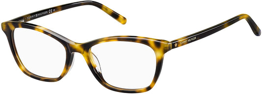 Eyeglasses Tommy Hilfiger cat eye Womens  Light Havana 52-17-140