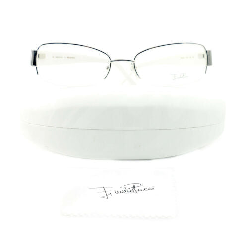 Emilio Pucci Womens Eyeglasses EP2132 045 Silver/White 53 18 135 Semi Rimless Ova