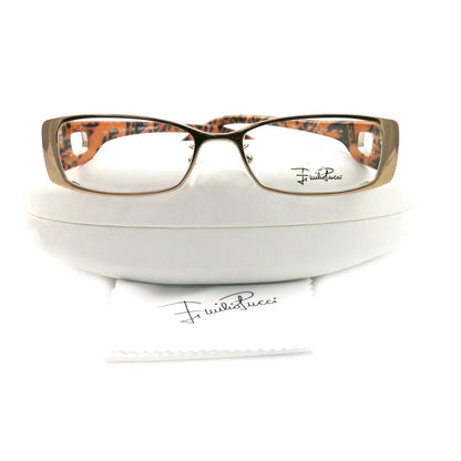 Emilio Pucci Womens Eyeglasses EP2140 207 Gold/Brown 50 16 140 Frames Rectangle